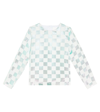 Caroline Bosmans Kids' Bow-detailed Metallic Top In Pale Blue