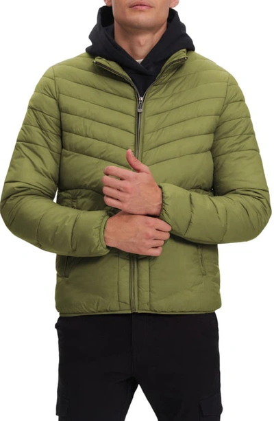 Noize Brando Nylon Puffer Jacket In Moss