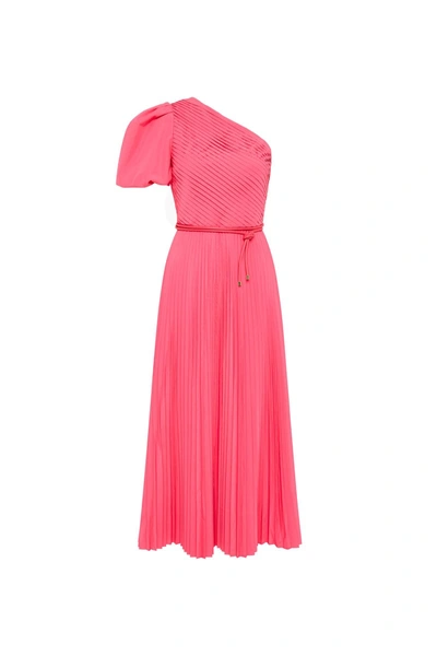 Rebecca Vallance Rosa One Shoulder Midi Dress In Pink