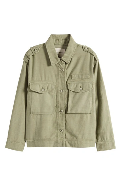 Lucky Brand Women's Cropped Twill Utility Jacket In Olive