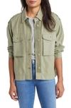 Lucky Brand Women's Cropped Twill Utility Jacket In Olive