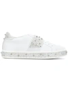 Philipp Plein Lo-top Sneakers "full Of Crystal" In White
