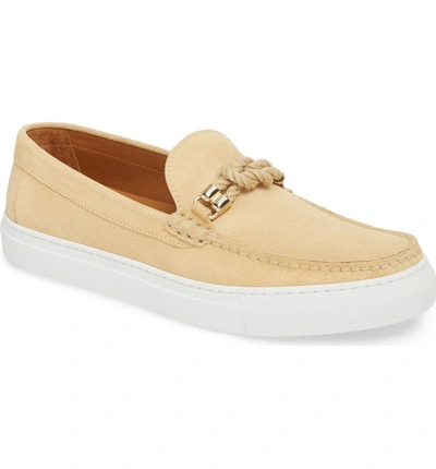 Grand Voyage Bitton Square Knot Loafer In Beige Suede