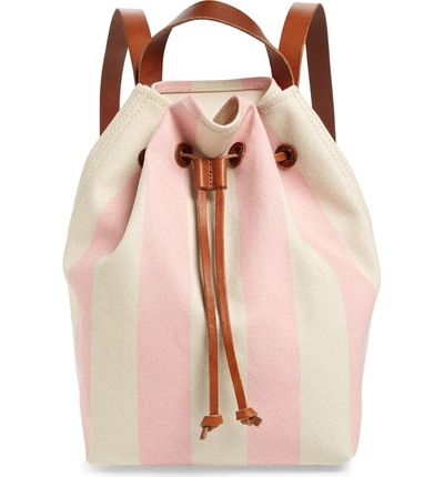 Madewell Somerset Canvas Backpack - Pink In Petal Pink Stripe