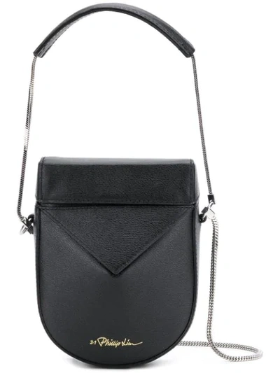 3.1 Phillip Lim / フィリップ リム Mini Soleil Chain Strap Leather Shoulder Bag - Black