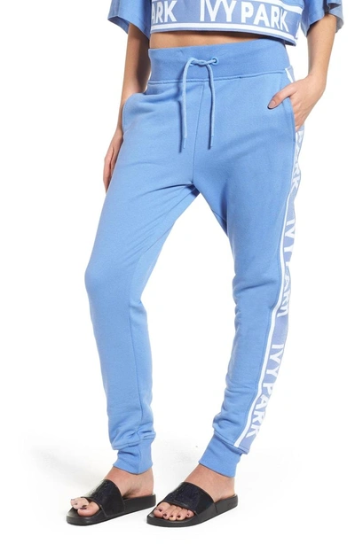 Ivy Park Logo Tape Jogger Pants In Wedgewood Blue