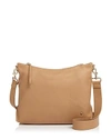 Halston Heritage Tina Leather Messenger In Nude/silver
