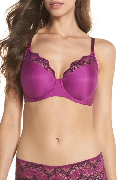 Wacoal Lace Impression Lace Underwire T-shirt Bra In Hollyhock