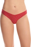 Commando Print Microfiber Thong In Metallic Stars