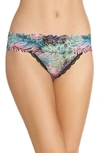 Honeydew Intimates Honeydew Lace Thong In Black Tropical