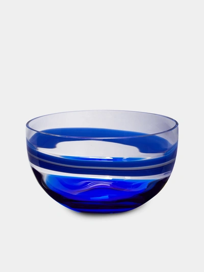 Carlo Moretti I Diversi Murano Glass Bowl In Blue