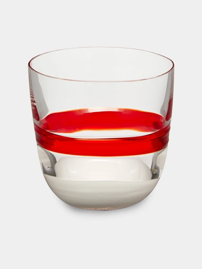 Carlo Moretti I Diversi Murano Glass Tumbler In Red