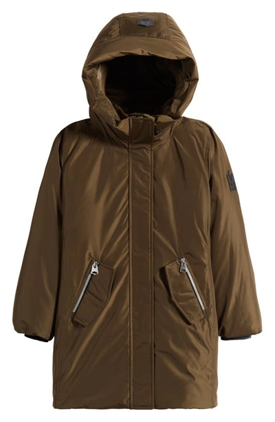 Mackage Kids' Shayna-t 800 Fill Power Down Jacket With Bib In Army