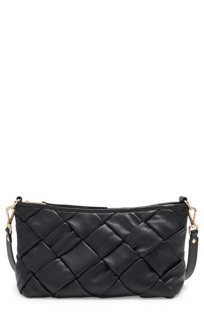 & Other Stories Small Woven Leather Bag In Black