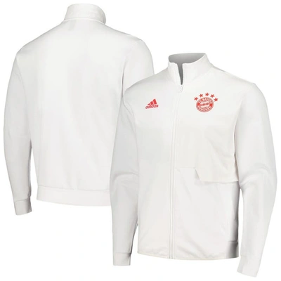 Adidas Originals Adidas White Bayern Munich 2023/24 Anthem Full-zip Jacket