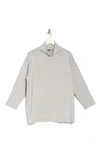 Eileen Fisher High Funnel Neck Tunic Sweater In Dark Pearl