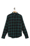 Lucky Brand Humbolt Plaid Workwear Button-up Shirt In Green Black Plaid