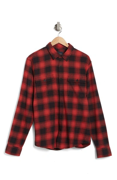 Lucky Brand Humbolt Plaid Workwear Button-up Shirt In Red Plaid