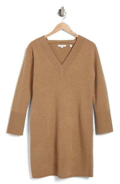 Vince Wool & Cashmere Sweater Dress In Sand Shell