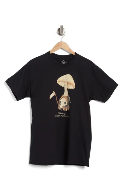 Altru Death Cap Cotton Graphic T-shirt In Black
