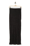 Renee C Plissé Maxi Skirt In Black