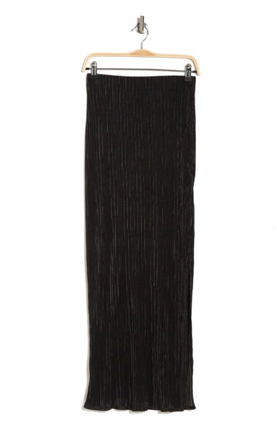 Renee C Plissé Maxi Skirt In Black