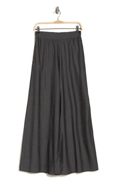 Renee C Wide Leg Pull-on Pants In Black