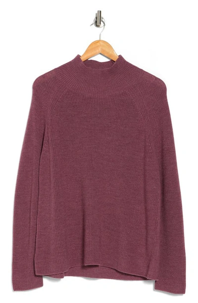 Eileen Fisher Raglan Sleeve Merino Wool Turtleneck Sweater In Tea Rose