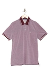 Original Penguin Birdseye Tipped Cotton Piqué Polo In Tawny Port