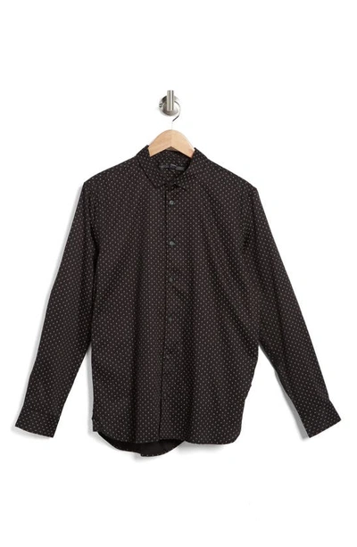 John Varvatos Ross Slim Fit Cotton Sport Shirt In Black Multi