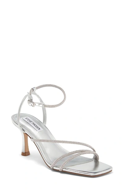 Steve Madden Meggie Crystal Ankle Strap Sandal In Rhinestone