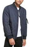 Calvin Klein Quilted Bomber Jacket In True Navy