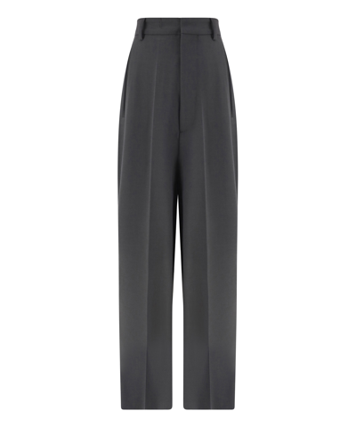 Mm6 Maison Margiela Gray Four-pocket Trousers In Grey