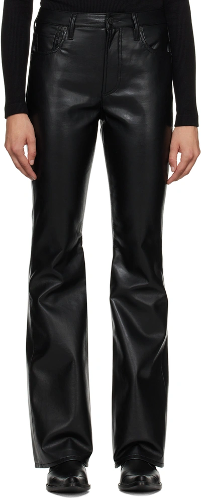 Citizens Of Humanity Black Lilah Leather Trousers