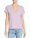 Ag Henson V-neck Tee In Lavender Frost