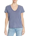 Ag Henson V-neck Tee In Sunbaked Serenity Blue