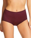 Fine Lines Pure Cotton Briefs In Port