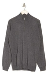 Rodd & Gunn Cashmere Merino Half-zip Sweater In Cinder