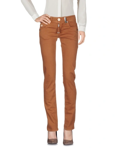 High Casual Pants In Brown