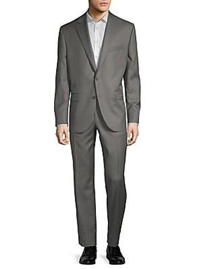 Jack Victor Classic Fit Esprit Buttoned Wool Suit In Grey