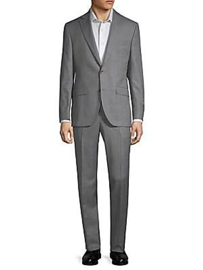 Jack Victor Classic Fit Esprit Windowpane Wool Suit In Grey