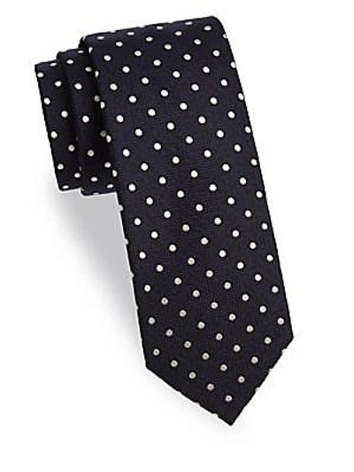 Tom Ford Dot-print Silk Tie In Black White