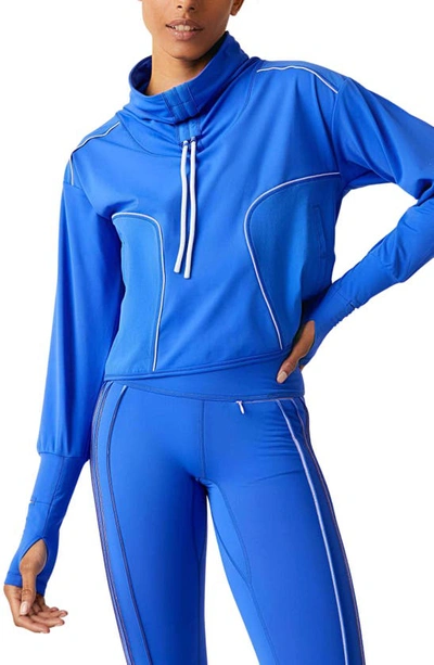 Fp Movement Act Fast Layer Pullover Top In Electric Cobalt