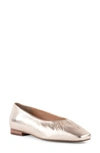 Seychelles The Little Things Square Toe Ballet Flat In Gold