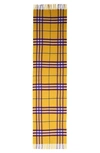 Burberry Giant Check Washed Cashmere Scarf In Pear