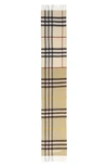 Burberry Giant Check Reversible Cashmere Scarf In Stone/ Hunter