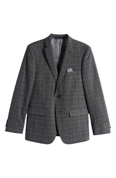 Tallia Kids' Plaid Sport Coat In Medium Grey