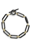 Lagos Meridian 18k Gold & Black Ceramic Toggle Bracelet In N/ A