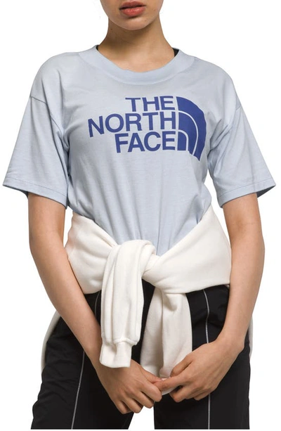 The North Face Half Dome Crop Graphic T-shirt In Dusty Periwinkle,dusty Periwinkle