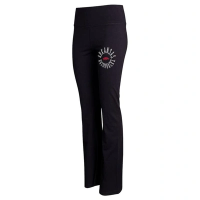 Concepts Sport Black Arkansas Razorbacks Enclave Tri-blend Flared Leggings